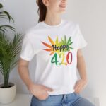 "happy 420!' unisex jersey short sleeve tee