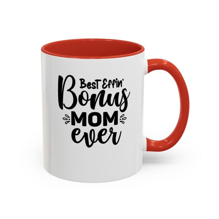 "best effin mom" color accent coffee mug, 11oz