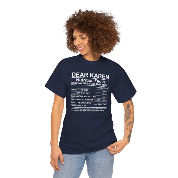 dear karen nutrition facts unisex heavy cotton tee