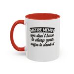 "slurp alert" color accent coffee mug, 11oz