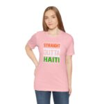 "straight outta haiti" unisex jersey short sleeve tee