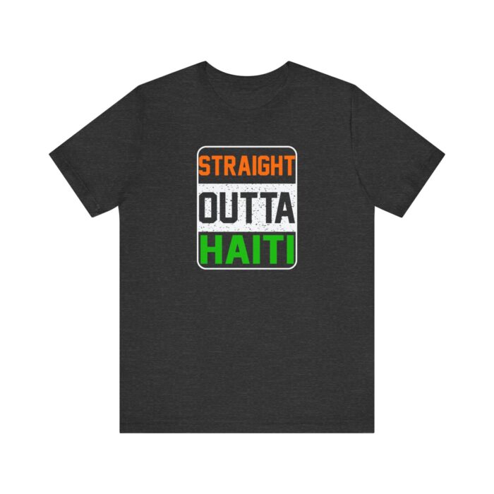 "straight outta haiti" unisex jersey short sleeve tee