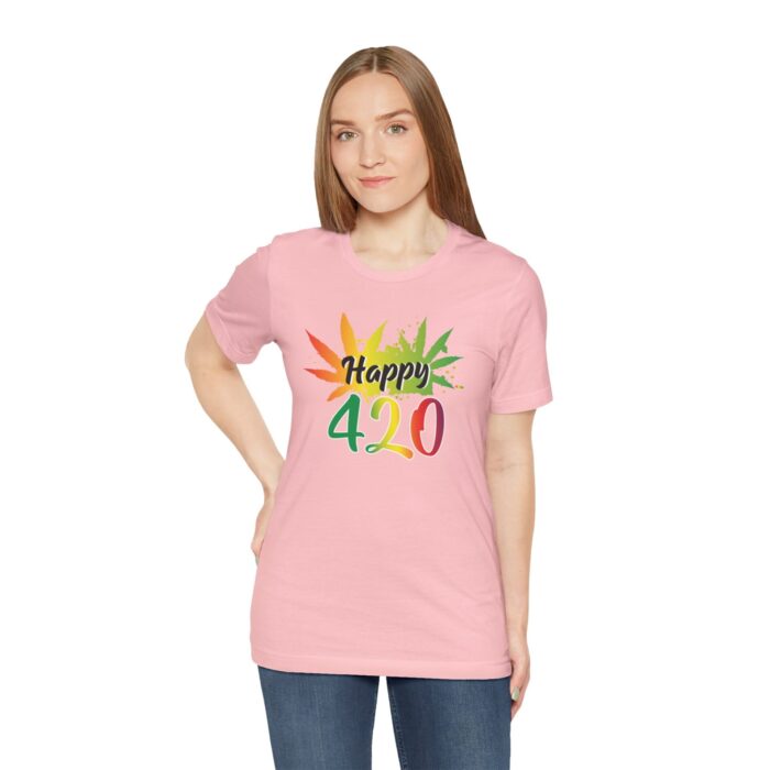 "happy 420!' unisex jersey short sleeve tee