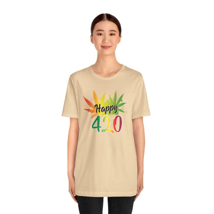 "happy 420!' unisex jersey short sleeve tee