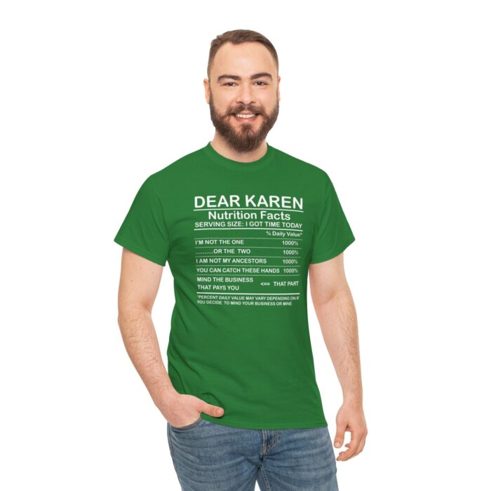 dear karen nutrition facts unisex heavy cotton tee