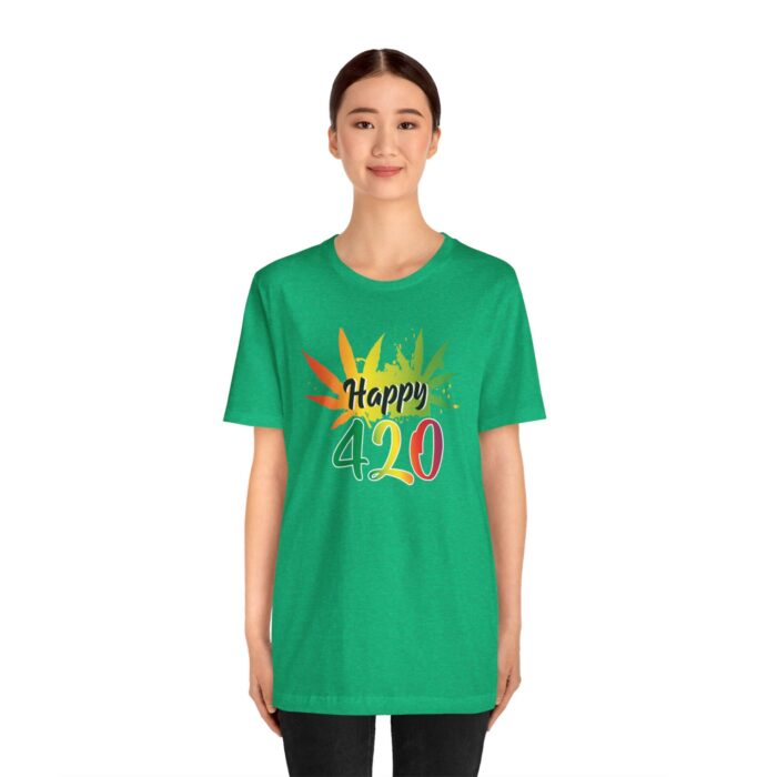 "happy 420!' unisex jersey short sleeve tee