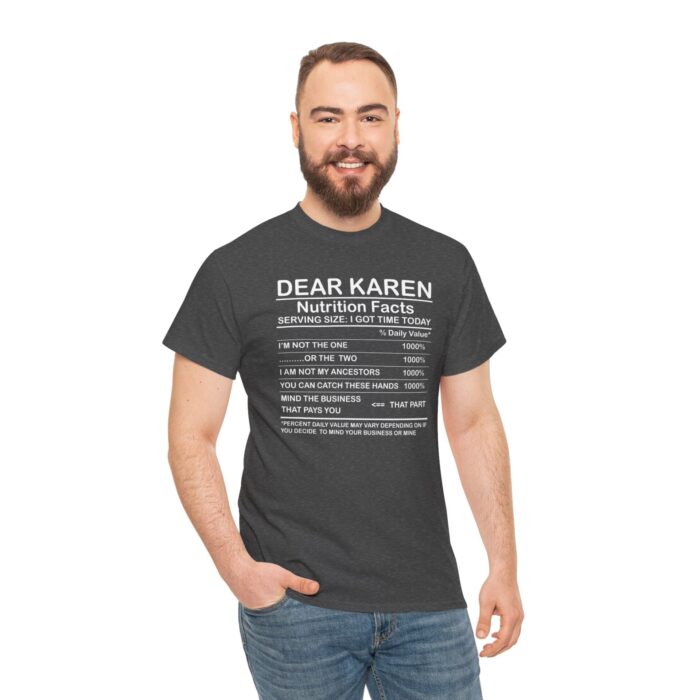 dear karen nutrition facts unisex heavy cotton tee