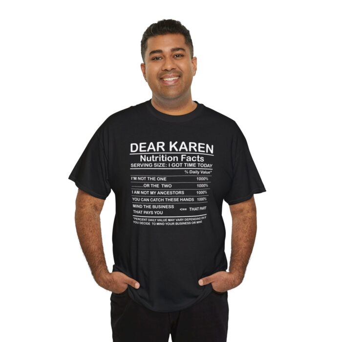 dear karen nutrition facts unisex heavy cotton tee