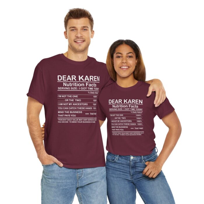 dear karen nutrition facts unisex heavy cotton tee