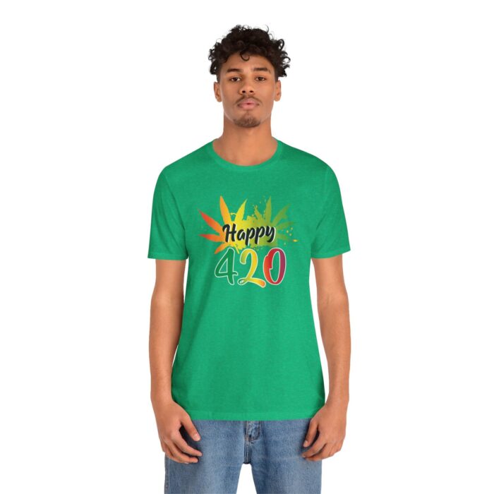 "happy 420!' unisex jersey short sleeve tee