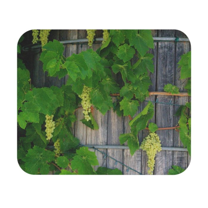 "wine barrel and grapes" mouse pad