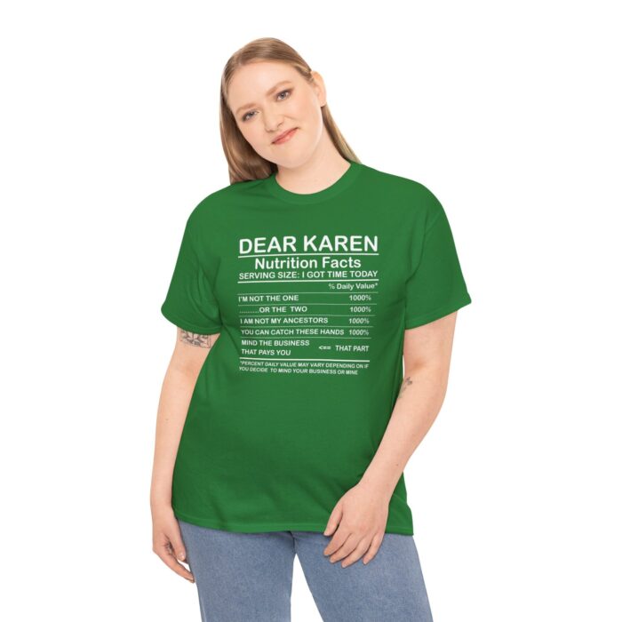 dear karen nutrition facts unisex heavy cotton tee