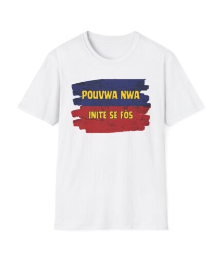 "pouvwa nwa" unisex softstyle t shirt