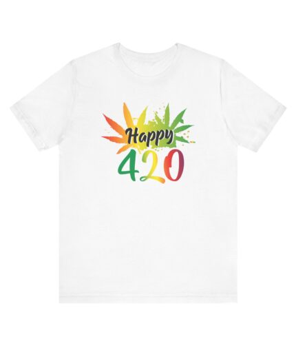 "happy 420!' unisex jersey short sleeve tee