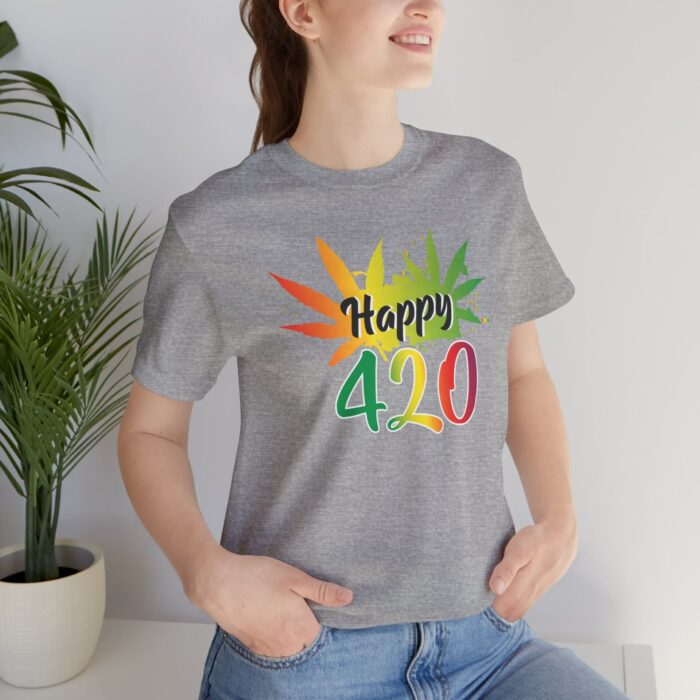 "happy 420!' unisex jersey short sleeve tee