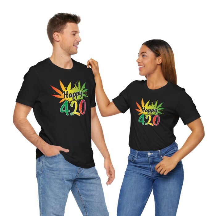 "happy 420!' unisex jersey short sleeve tee