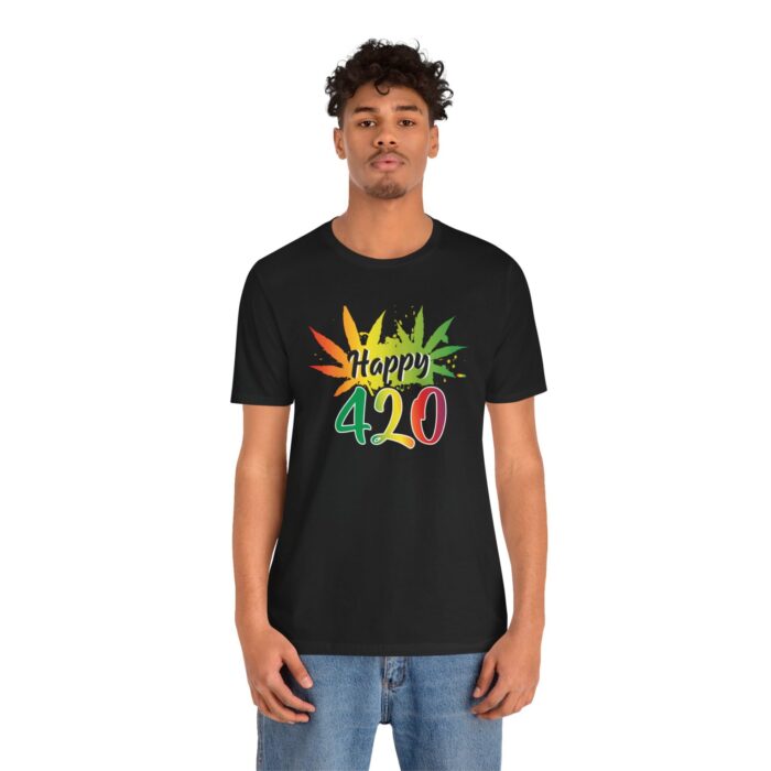 "happy 420!' unisex jersey short sleeve tee