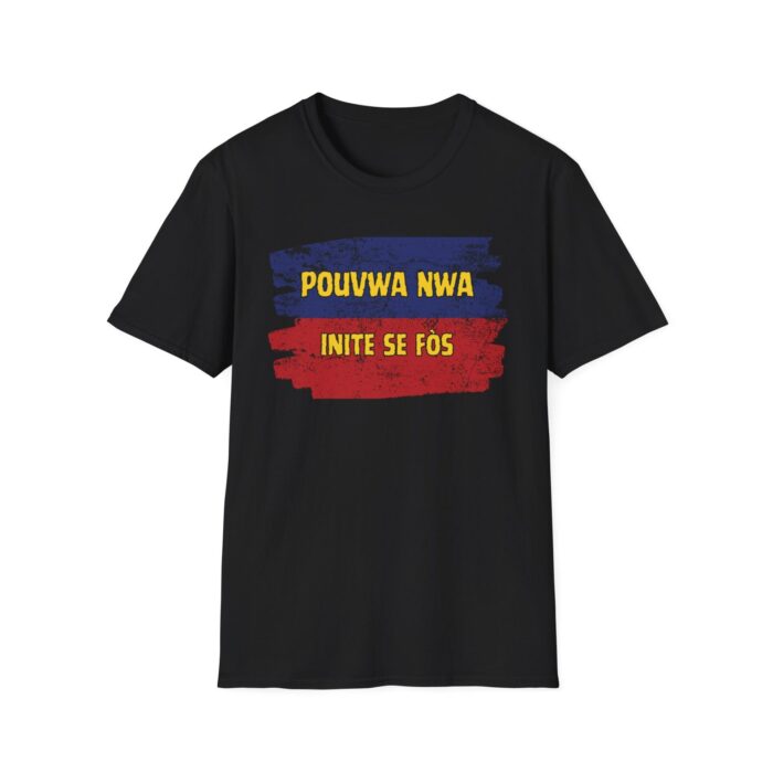 "pouvwa nwa" unisex softstyle t shirt