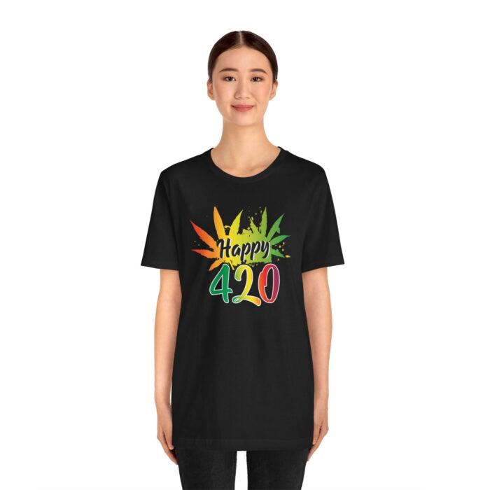 "happy 420!' unisex jersey short sleeve tee