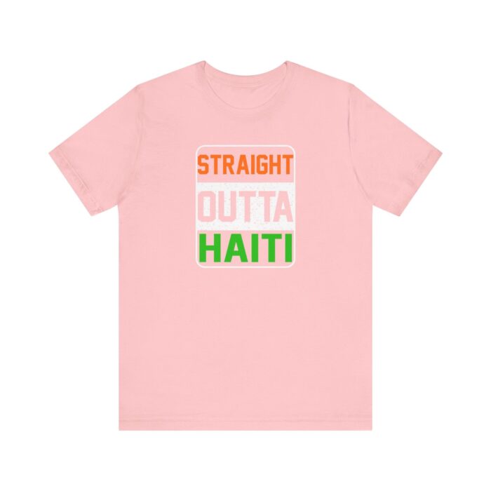 "straight outta haiti" unisex jersey short sleeve tee