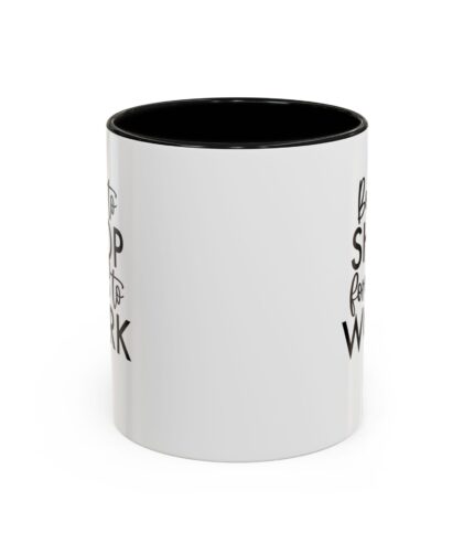 "born to shop" color accent coffee mug, 11oz