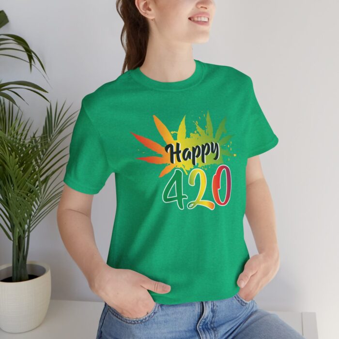 "happy 420!' unisex jersey short sleeve tee