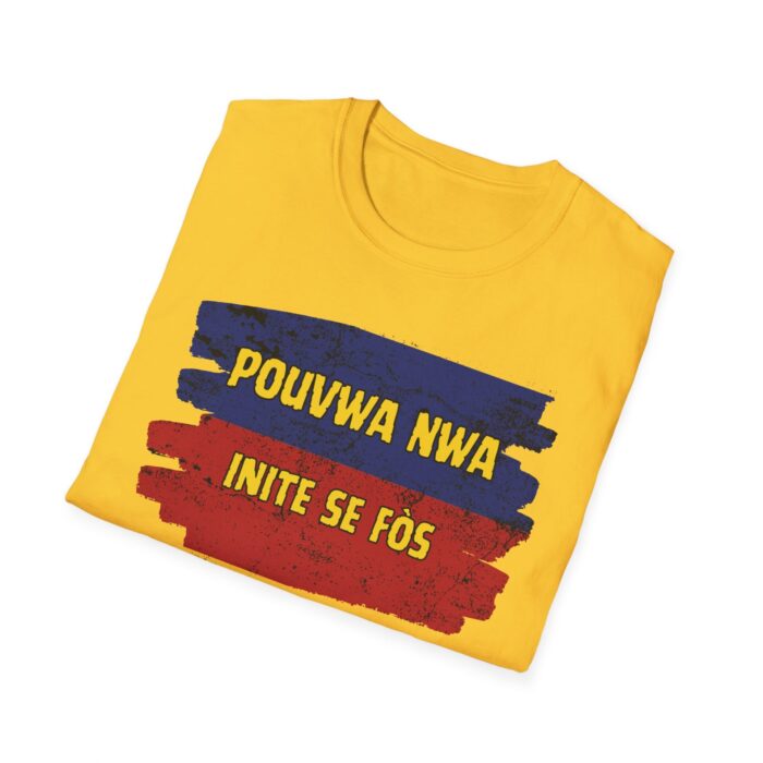 "pouvwa nwa" unisex softstyle t shirt