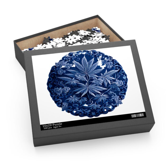 wake and bake blue china pattern puzzle 500 piece