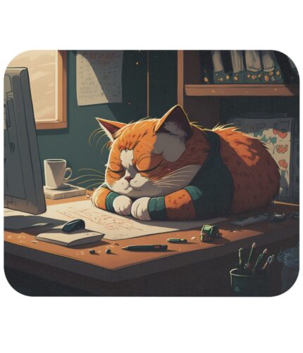 "working late" mouse pad (rectangle)