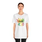 "happy 420!' unisex jersey short sleeve tee