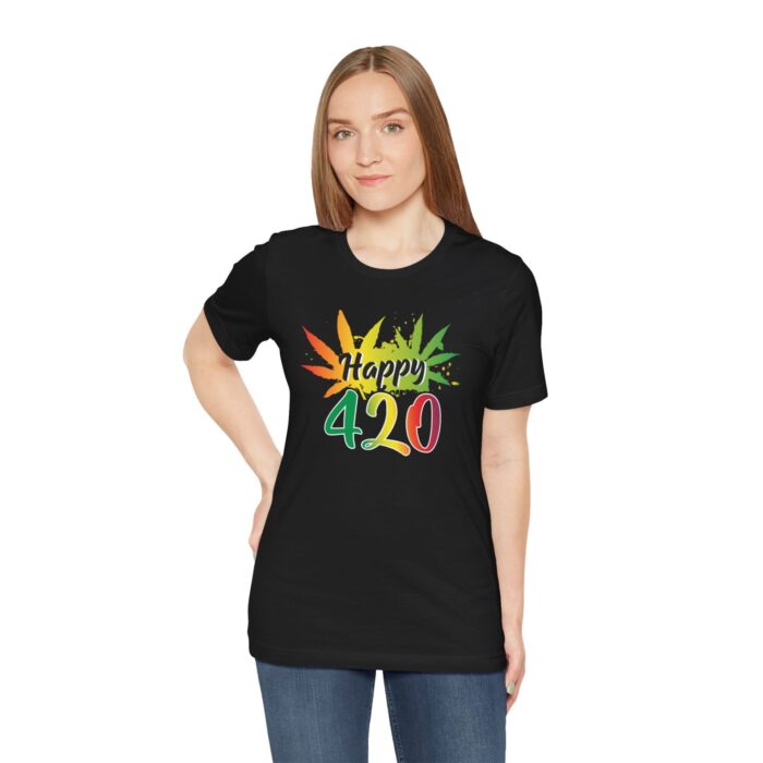 "happy 420!' unisex jersey short sleeve tee