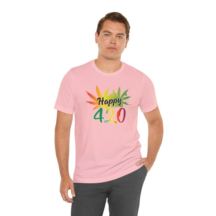 "happy 420!' unisex jersey short sleeve tee