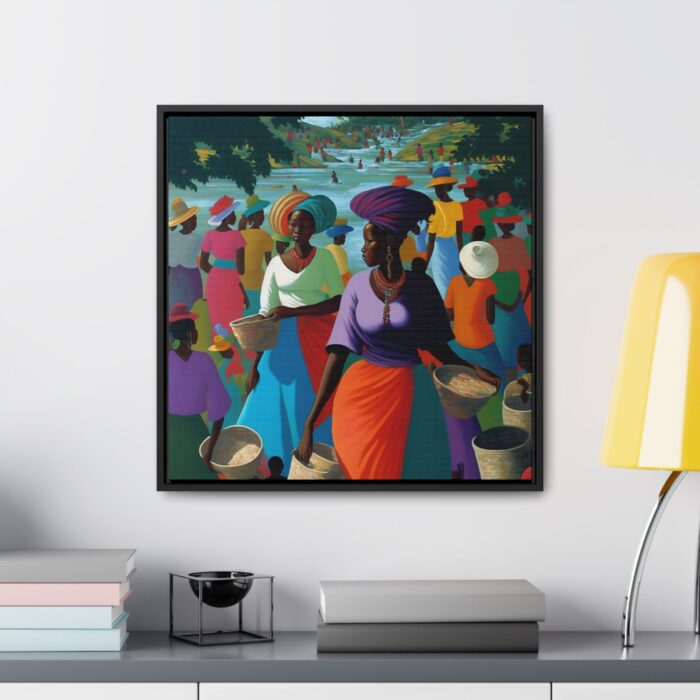 "nan rivyè a" gallery canvas wrap