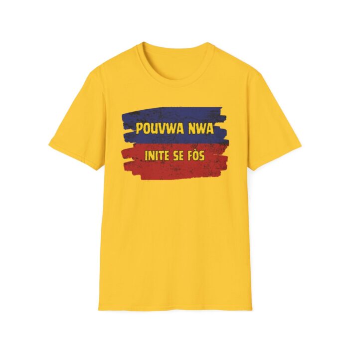 "pouvwa nwa" unisex softstyle t shirt