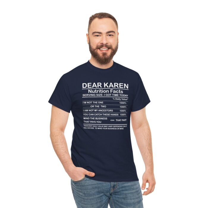 dear karen nutrition facts unisex heavy cotton tee