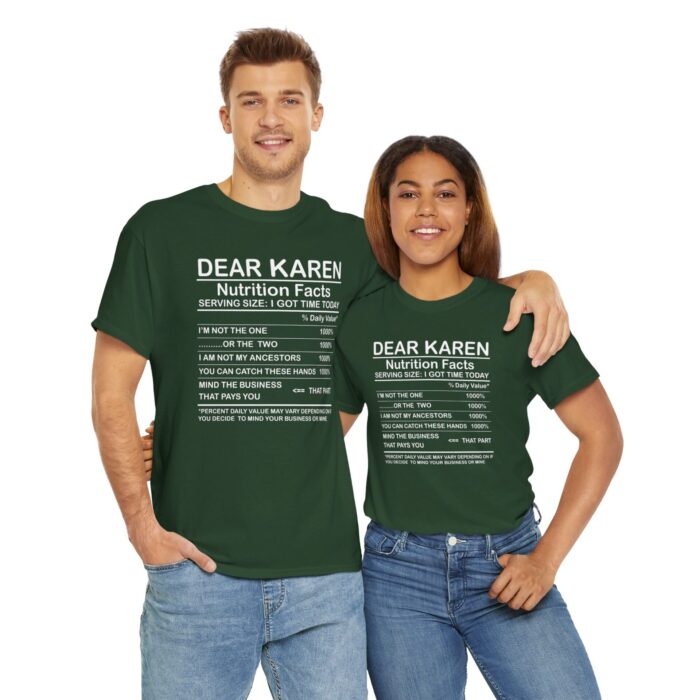 dear karen nutrition facts unisex heavy cotton tee