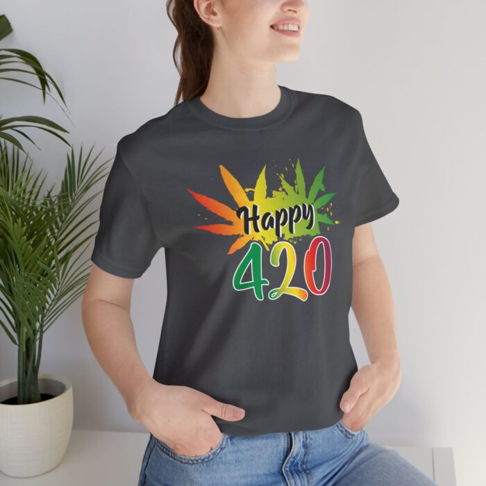 "happy 420!' unisex jersey short sleeve tee