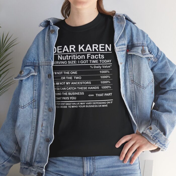 dear karen nutrition facts unisex heavy cotton tee