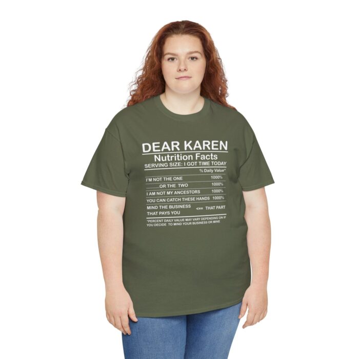 dear karen nutrition facts unisex heavy cotton tee