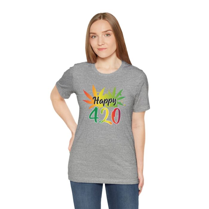 "happy 420!' unisex jersey short sleeve tee