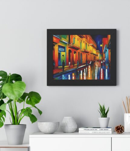 "havana night" framed horizontal poster