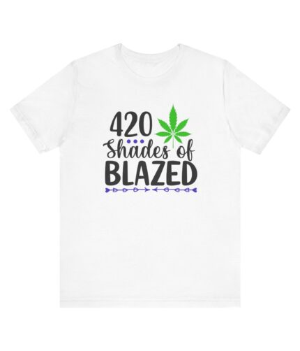 "420 shades of blazed" unisex jersey short sleeve tee