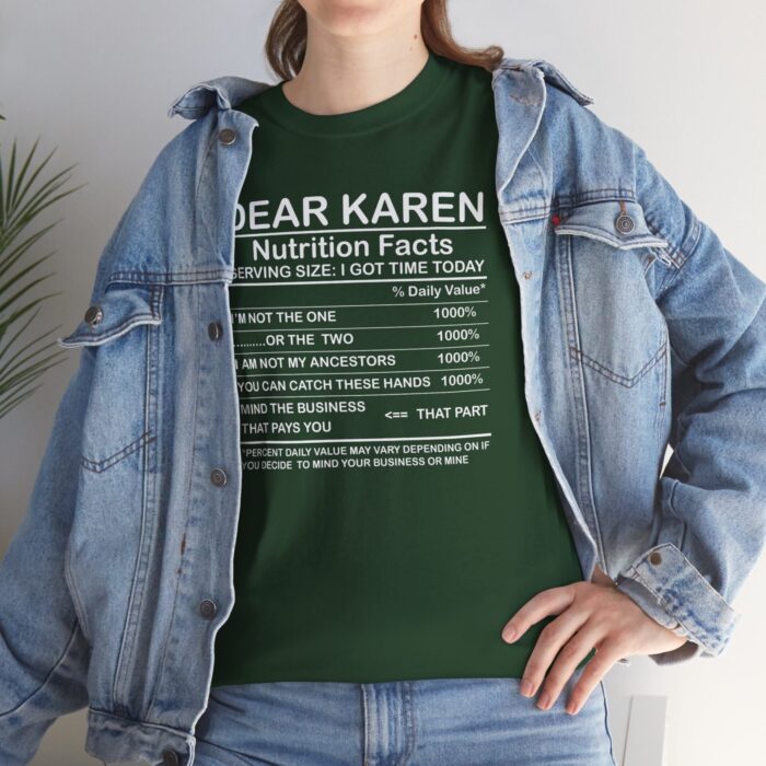 dear karen nutrition facts unisex heavy cotton tee