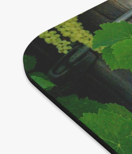 "wine barrel and grapes" mouse pad