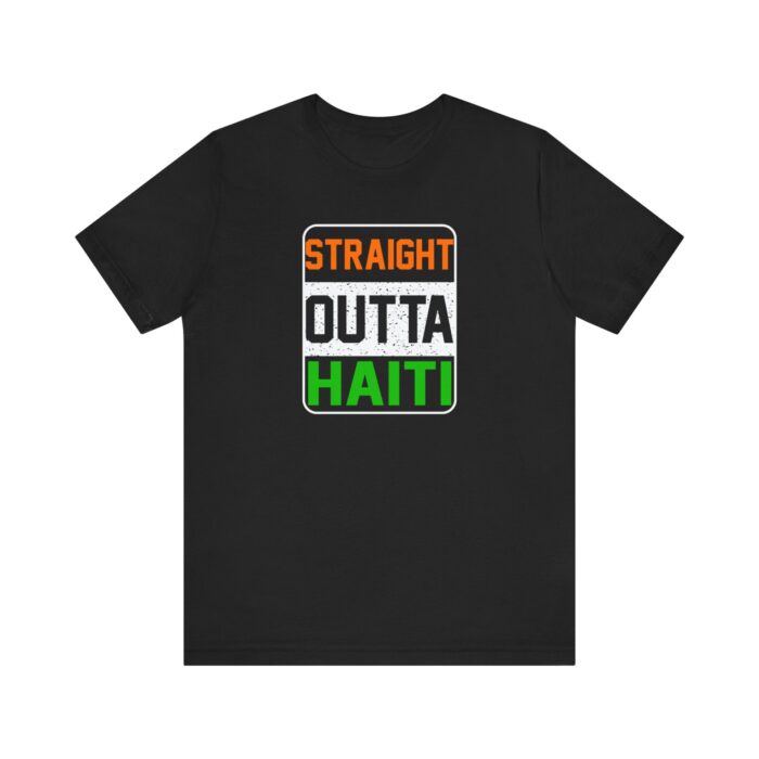 "straight outta haiti" unisex jersey short sleeve tee