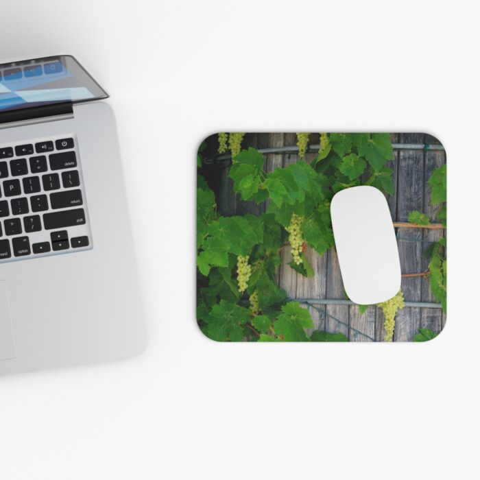 "wine barrel and grapes" mouse pad