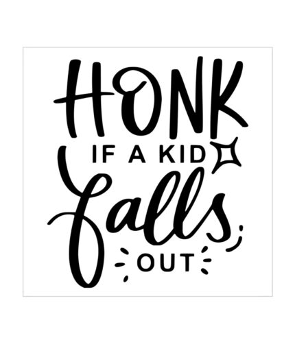 "honk for kids!" transparent outdoor stickers, square