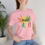 "happy 420!' unisex jersey short sleeve tee