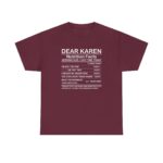 dear karen nutrition facts unisex heavy cotton tee