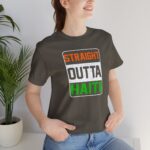 "straight outta haiti" unisex jersey short sleeve tee